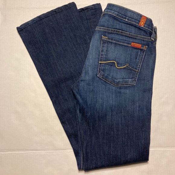 NWOT 7 For All Mankind Original Bootcut Dark Wash Jeans size 27 - Picture 1 of 11